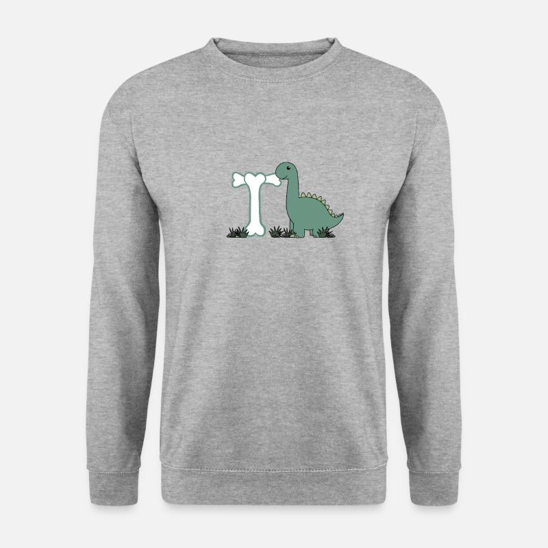 Buchstabe T - Unisex Pullover - Weißgrau meliert