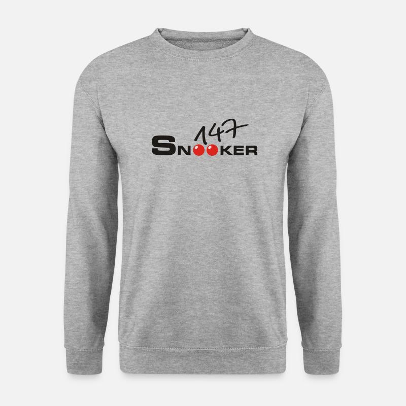 147 balls snooker - Unisex Pullover - Weißgrau meliert