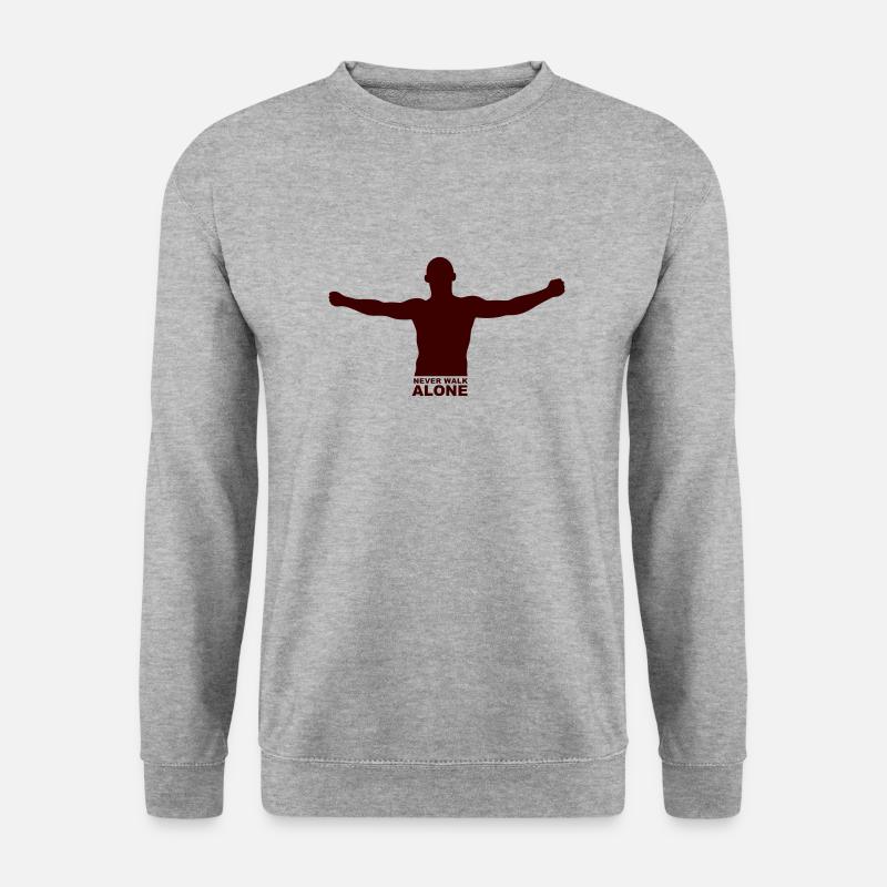 hool_neveralone - Unisex Pullover - Weißgrau meliert