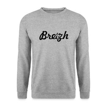 Breizh (1 couleur) - Sweat-shirt Unisexe - gris chiné - Devant - Alina (178cm) & Michal (187cm)