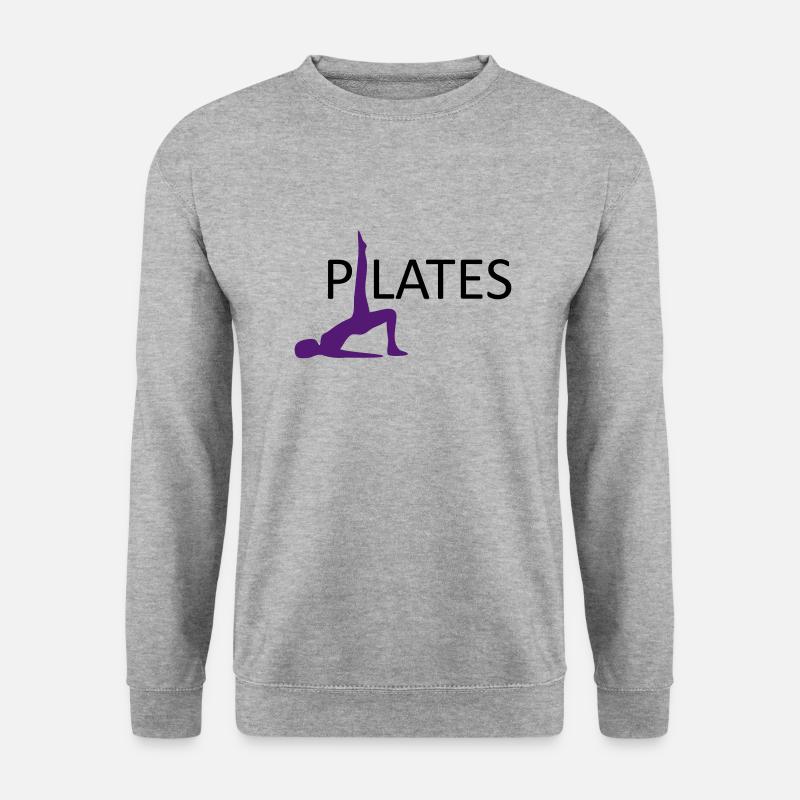 Pilates2farbig - Unisex Pullover - Weißgrau meliert