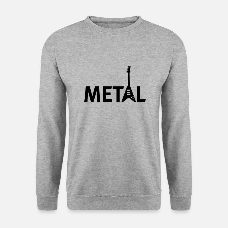 metallic - Unisex Pullover - Weißgrau meliert