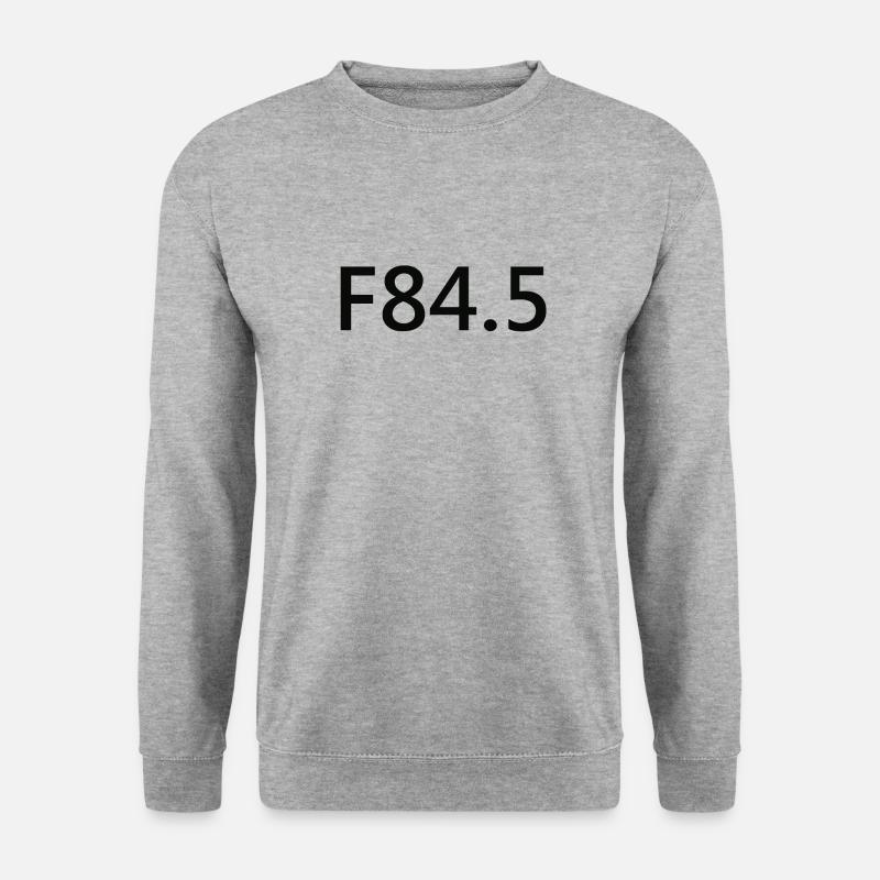 F84.5 - schwarz - Unisex Pullover - Weißgrau meliert