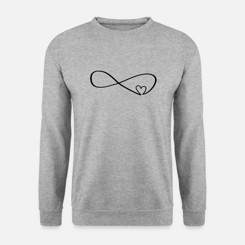 Unendliche Liebe - Unisex Pullover - Weißgrau meliert