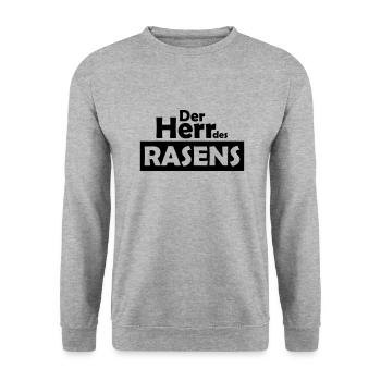 der herr des rasens - Unisex Pullover - Weißgrau meliert - Vorne - Alina (178cm) & Michal (187cm)