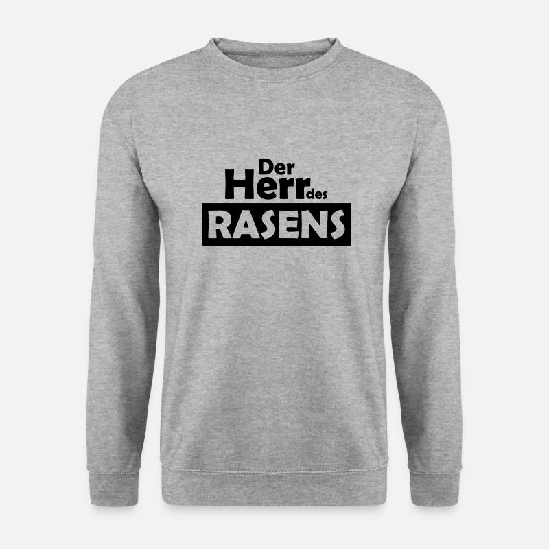 der herr des rasens - Unisex Pullover - Weißgrau meliert