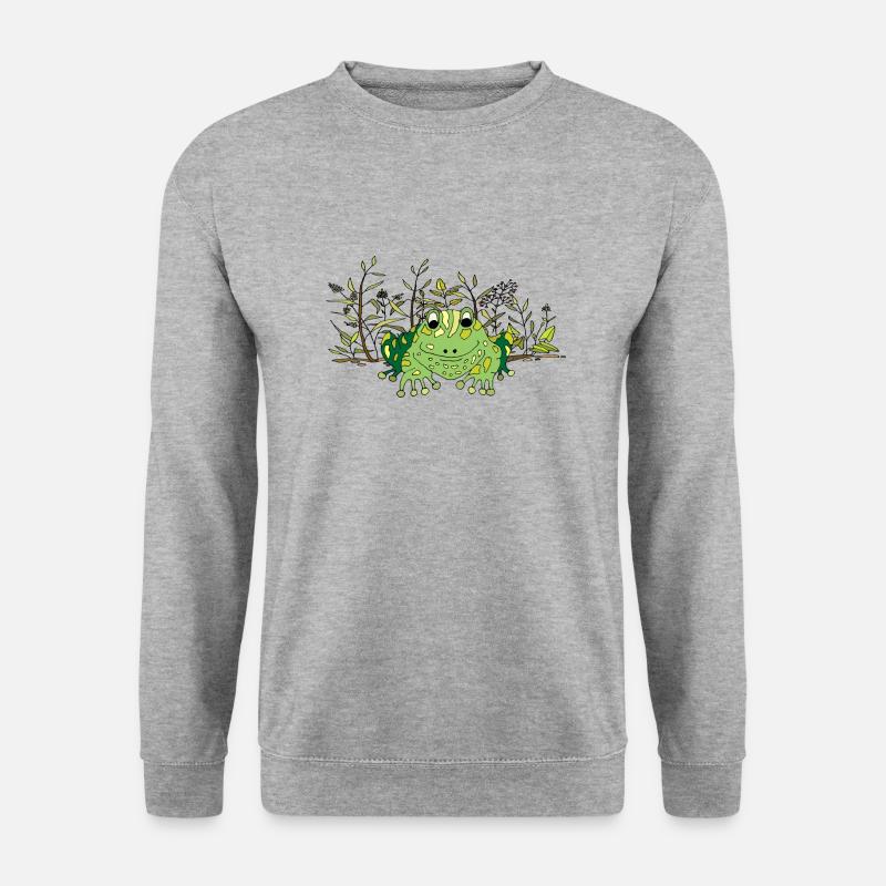 Frosch - Unisex Pullover - Weißgrau meliert