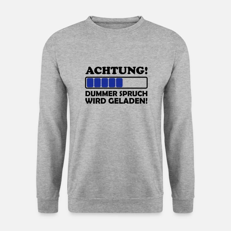 dummer spruch 2 - Unisex Pullover - Weißgrau meliert