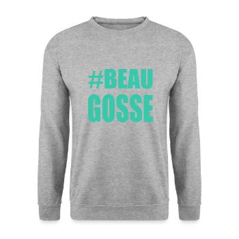 Handsome. dad. humor. man. guy. feast - Unisex Sweatshirt - salt & pepper - Front - Alina (178cm) & Michal (187cm)