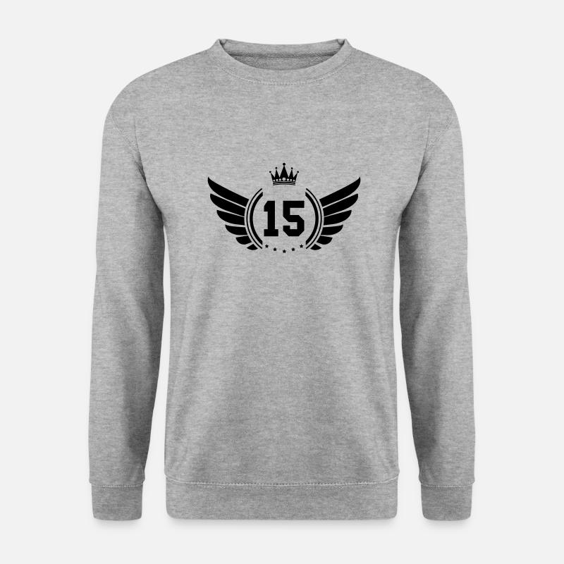Wappen 15 - Unisex Pullover - Weißgrau meliert