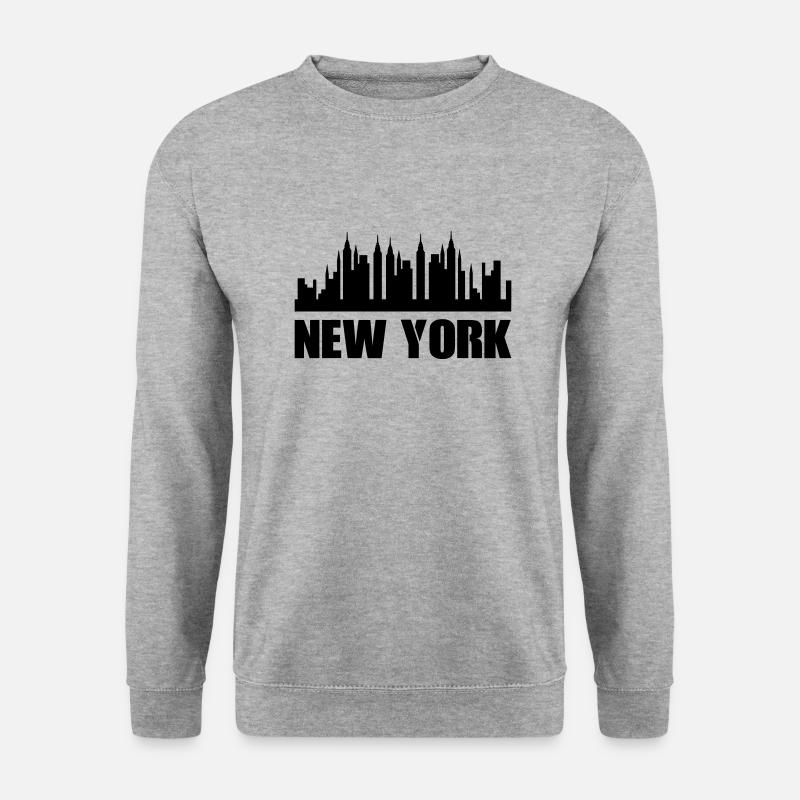 New York - Unisex Pullover - Weißgrau meliert