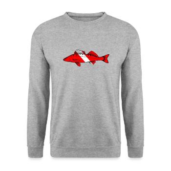 Zander by Scuba.Style - Unisex Sweatshirt - salt & pepper - Front - Alina (178cm) & Michal (187cm)