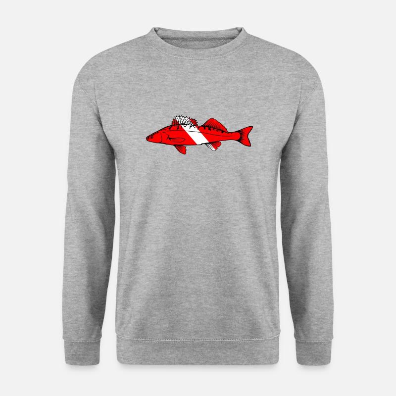 Zander von Scuba.Style - Unisex Pullover - Weißgrau meliert