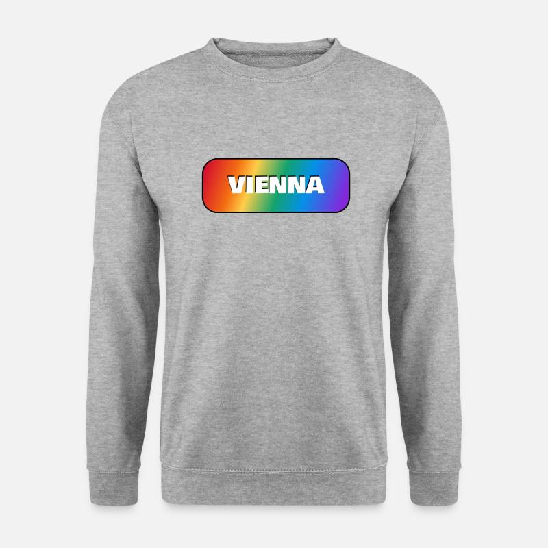 VIENNA PRIDE REGENBOGEN - Unisex Pullover - Weißgrau meliert