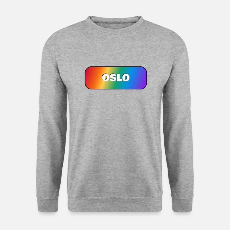 OSLO PRIDE REGENBOGEN - Unisex Pullover - Weißgrau meliert