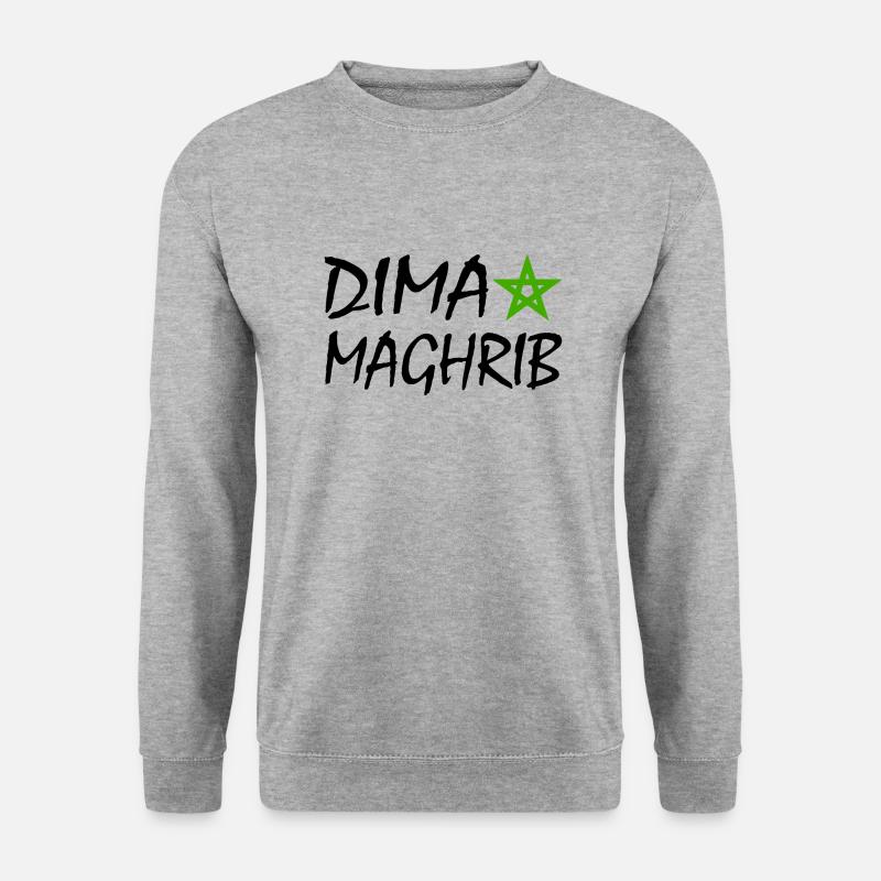 Dima maghrib - Marokko - Unisex Pullover - Weißgrau meliert