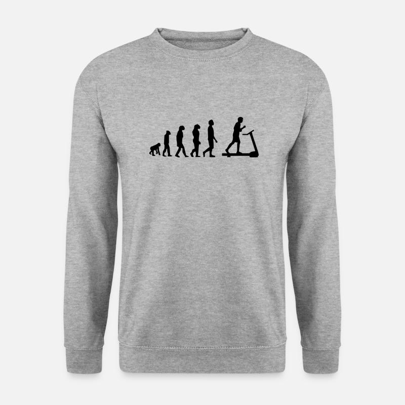 Treadmill evolution - Unisex Sweatshirt - salt & pepper