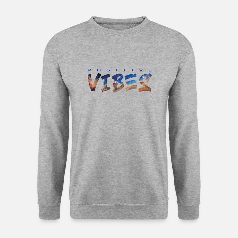 Positive Vibes - Unisex Pullover - Weißgrau meliert