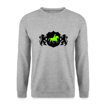 Chevaucher - Sweat-shirt Unisexe - gris chiné - Devant - Alina (178cm) & Michal (187cm)