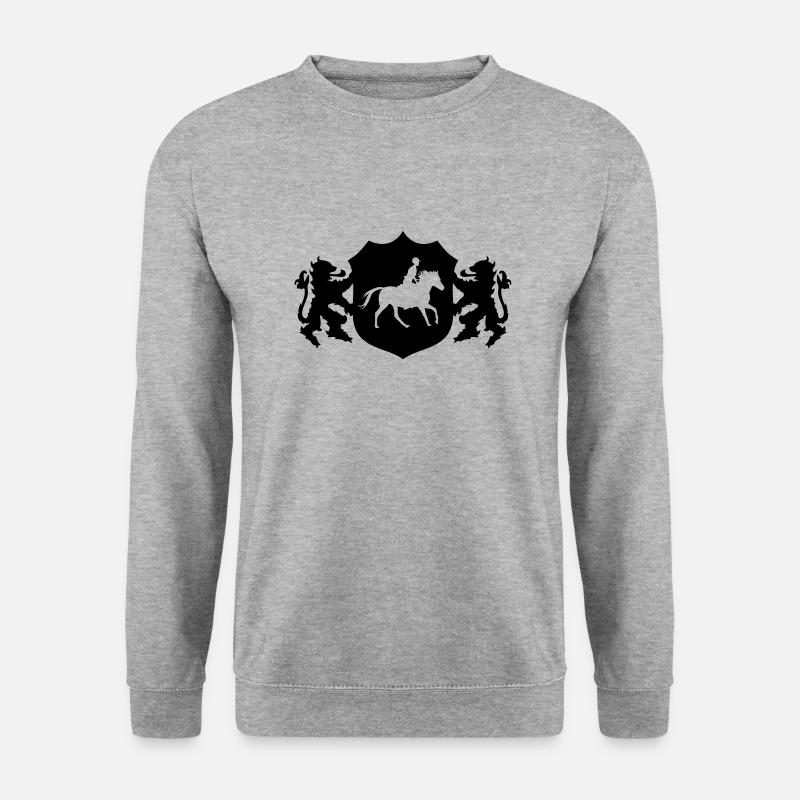 Reiten - Unisex Pullover - Weißgrau meliert