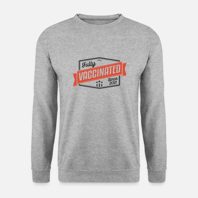 #Vaccinated - Unisex Pullover - Weißgrau meliert