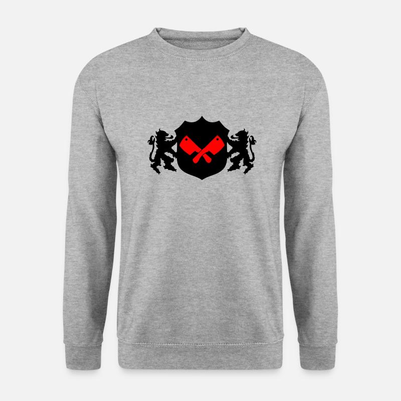 Metzger Wappen - Unisex Pullover - Weißgrau meliert