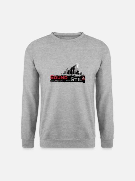 Sound mit Stil Skyline - Unisex Pullover - Weißgrau meliert