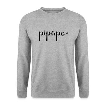 pipapo - Unisex Pullover - Weißgrau meliert - Vorne - Alina (178cm) & Michal (187cm)