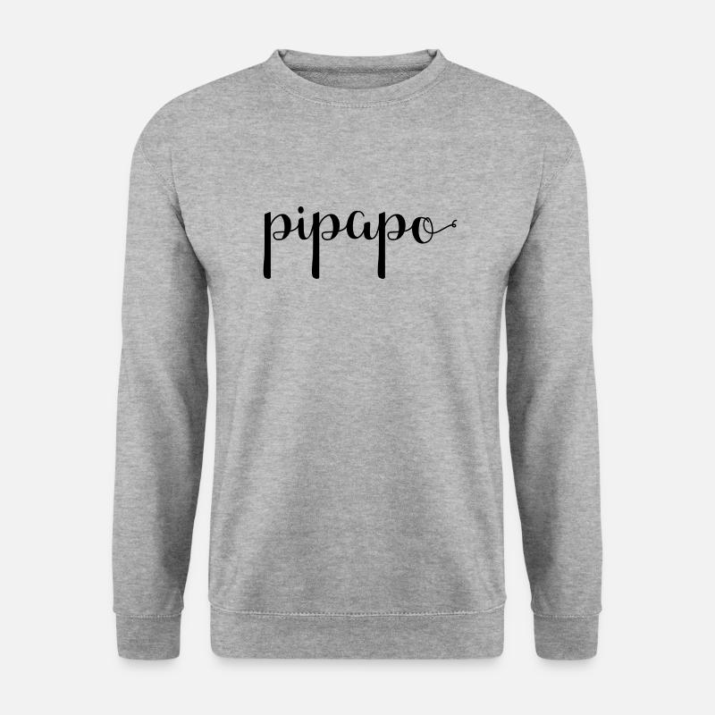 pipapo - Unisex Pullover - Weißgrau meliert