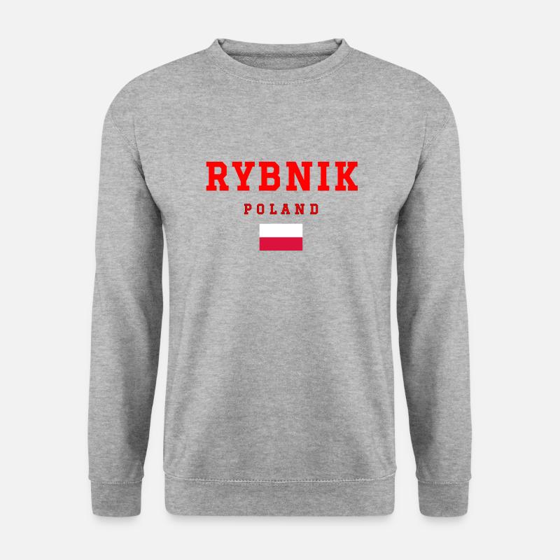 Rybnik Polen - Unisex Pullover - Weißgrau meliert