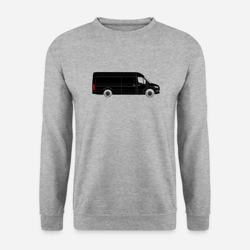 Kurier Sprinter Bus schwarz rechte Seite W907 910 - Unisex Pullover - Weißgrau meliert