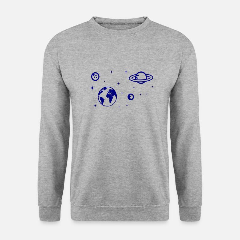 universum - Unisex Pullover - Weißgrau meliert