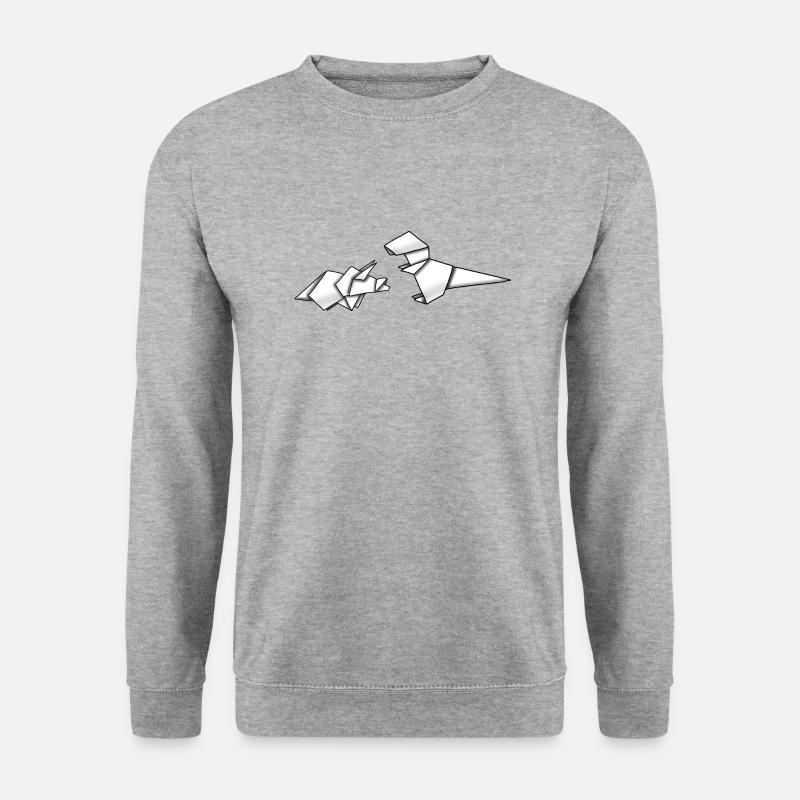 Dino-Freunde - Unisex Pullover - Weißgrau meliert