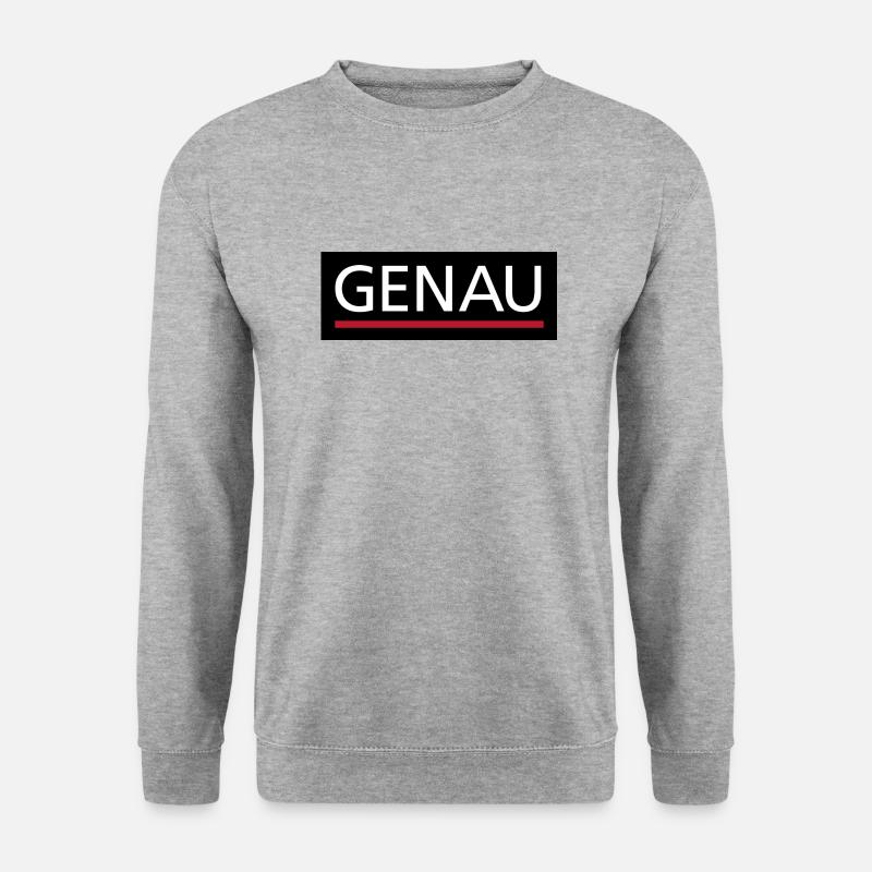 genau - Unisex Pullover - Weißgrau meliert
