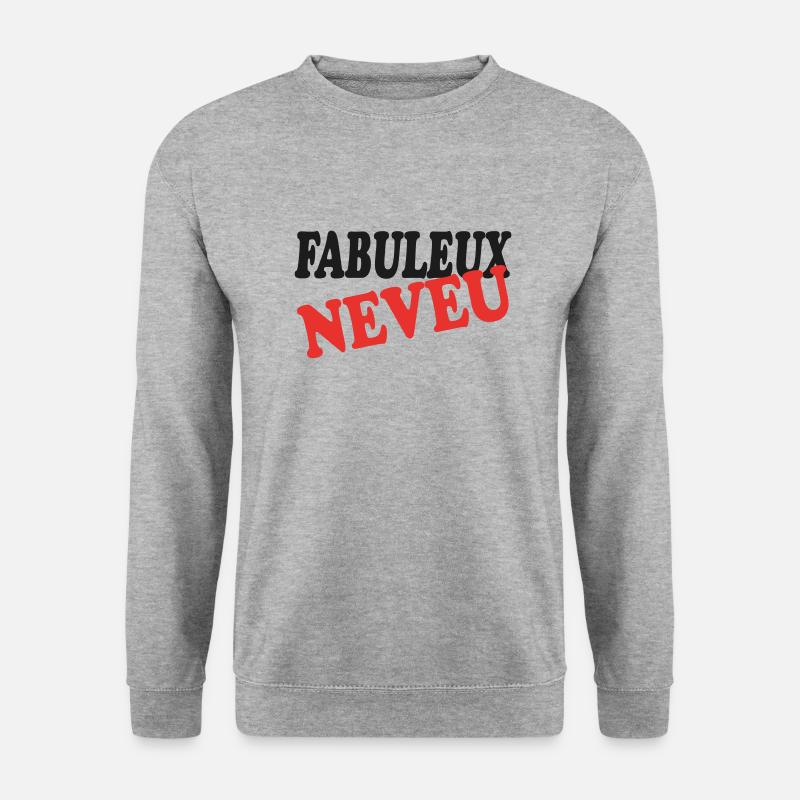 FABELHAFTER NEFFE - Unisex Pullover - Weißgrau meliert