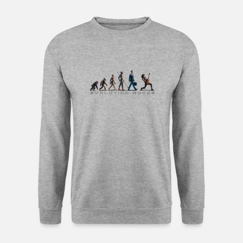 Evolution Guitariste - Sweat-shirt Unisexe - gris chiné