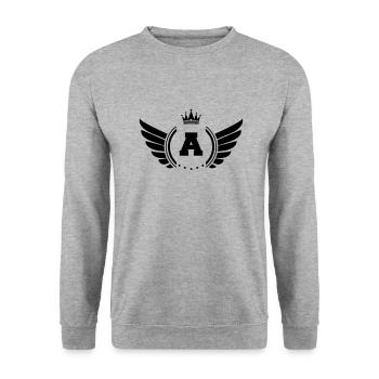 coat of arms A - Unisex Sweatshirt - salt & pepper - Front - Alina (178cm) & Michal (187cm)