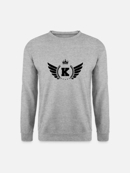 wappen k - Unisex Pullover - Weißgrau meliert