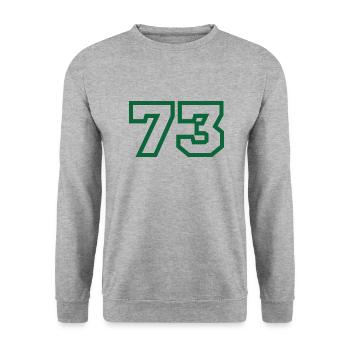 Numéro 73 sport - Sweat-shirt Unisexe - gris chiné - Devant - Alina (178cm) & Michal (187cm)