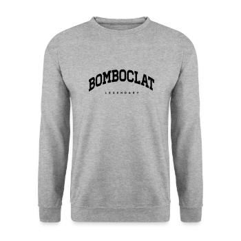 Bomboclat - Unisex Pullover - Weißgrau meliert - Vorne - Alina (178cm) & Michal (187cm)
