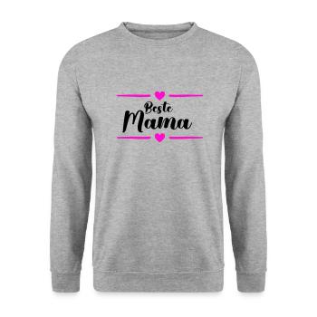 Best Mom - Unisex Sweatshirt - salt & pepper - Front - Alina (178cm) & Michal (187cm)