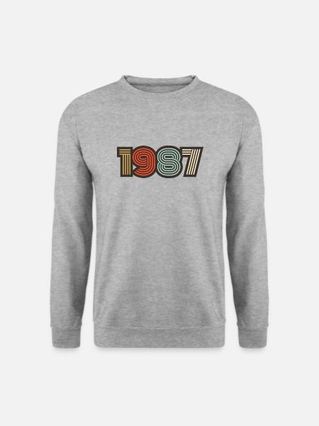 1987 rétro vintage - Sweat-shirt Unisexe - gris chiné