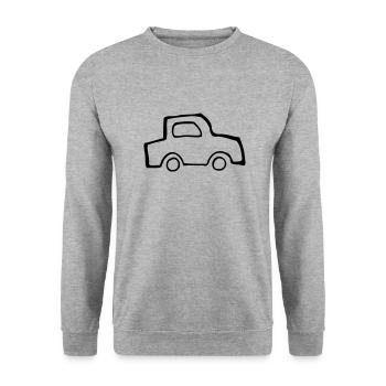 car - Sweat-shirt Unisexe - gris chiné - Devant - Alina (178cm) & Michal (187cm)