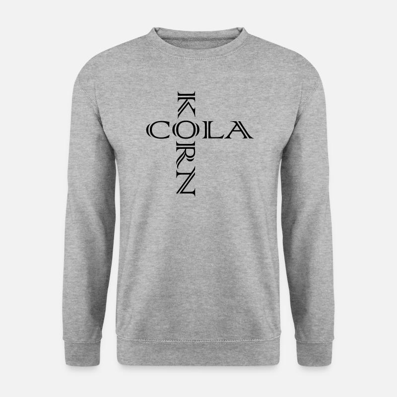 Cola Korn verschränkt - Unisex Pullover - Weißgrau meliert