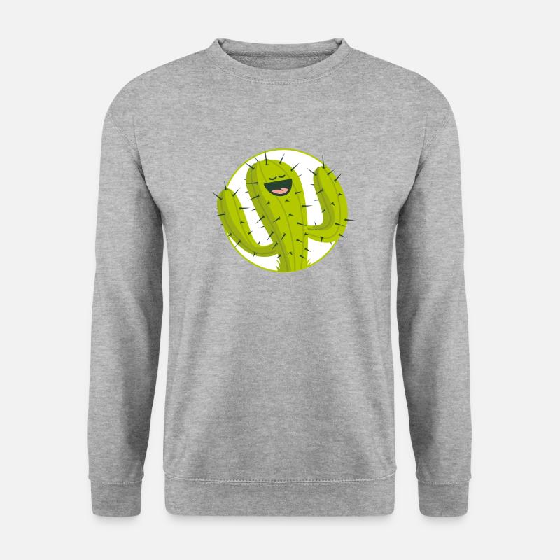 Kaktus - Unisex Pullover - Weißgrau meliert