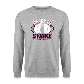 G.I. Joe Cobra Design Ready To Strike - Unisex Sweatshirt - salt & pepper - Front - Alina (178cm) & Michal (187cm)