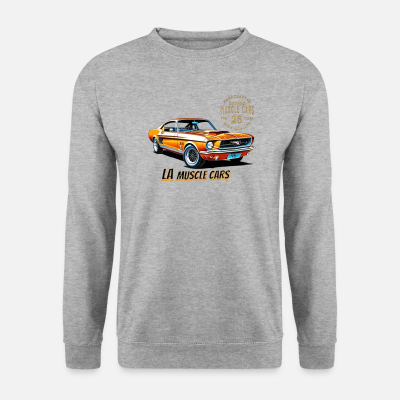 LA Muscle Cars - Unisex Pullover - Weißgrau meliert
