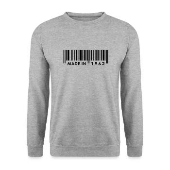 Anniversaire 1962 - Sweat-shirt Unisexe - gris chiné - Devant - Alina (178cm) & Michal (187cm)