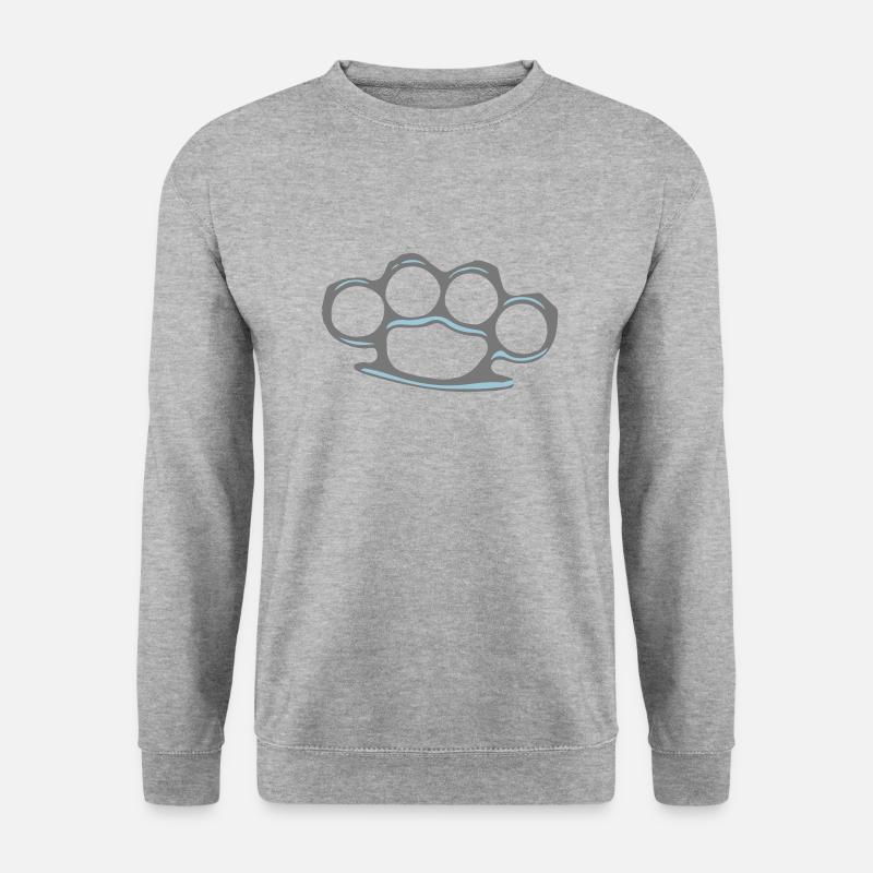 knuckle duster - Unisex Pullover - Weißgrau meliert