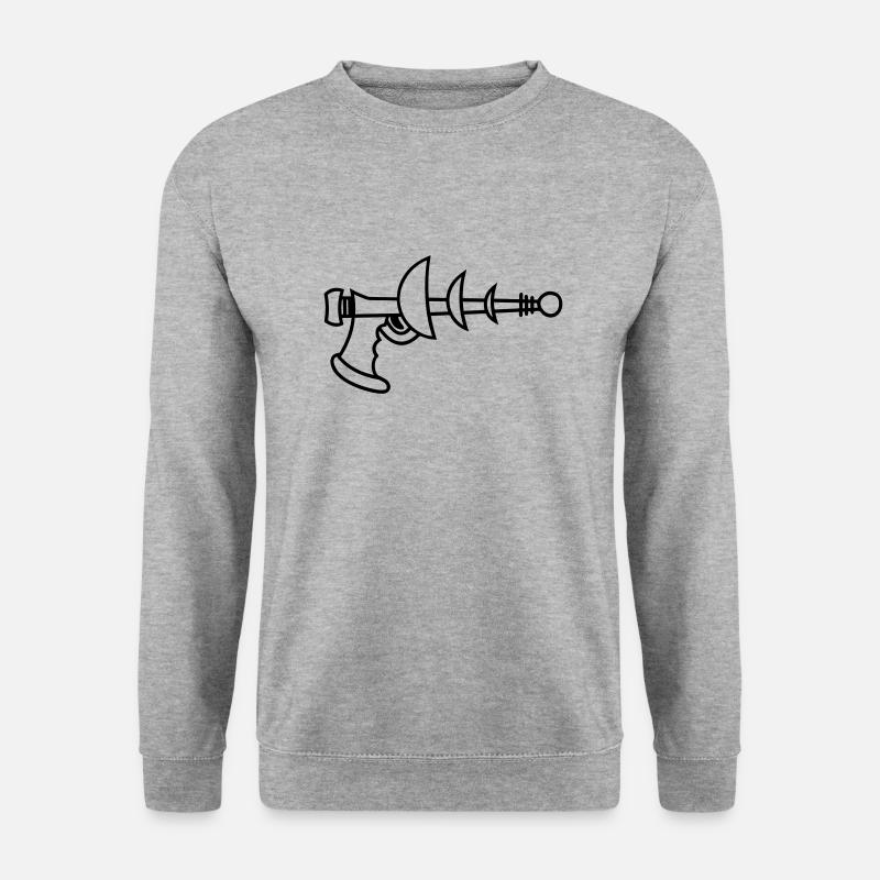 Strahlenpistole - Unisex Pullover - Weißgrau meliert